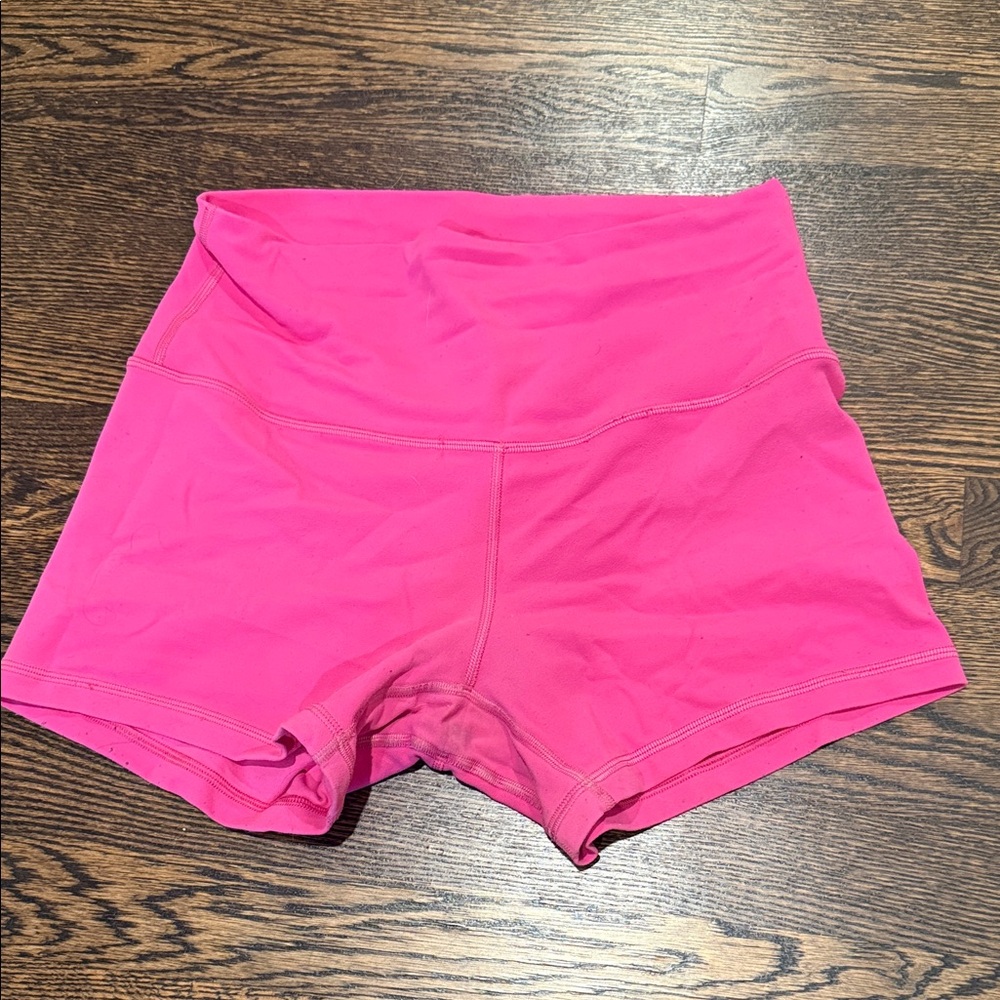 lululemon athletica hotttt pink align spandex 4inch